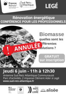ANNULÉE - France Rénov - Biomasse - Sud Retz Atlantique Communauté