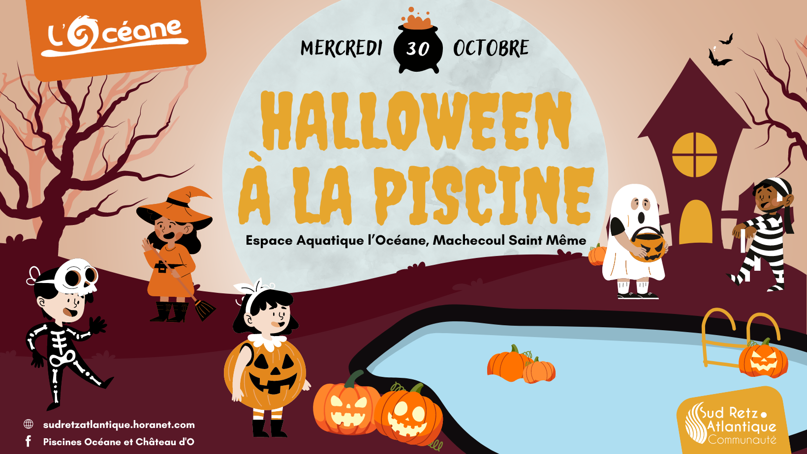 espace aquatiques l'Océane animation Halloween 2024